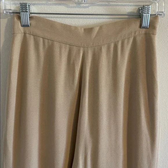 Sonia Rykiel Wide‎ Leg Trousers Pants Women’s Size Small Pleated High Rise Beige - Picture 4 of 10